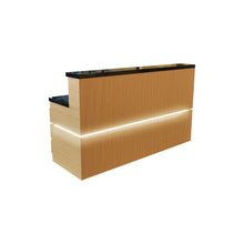 Load image into Gallery viewer, Innov Line Collection Reception Table 01 Wood Grain Front Perspective