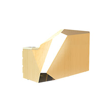 Load image into Gallery viewer, Innov Slice Collection Reception Table Wooden Grain Front Perspective