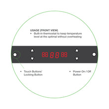 Load image into Gallery viewer, Novox Electric Food Warmer Hot Box Buttons &amp; Display
